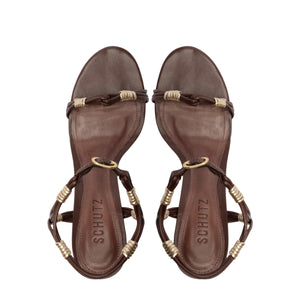 Nara Mid Sandal in Root Brown