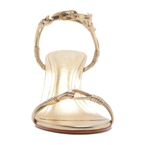 Nara Mid Metallic Sandal in Platinum