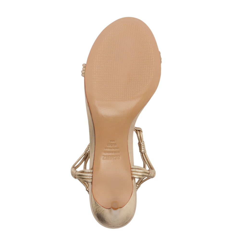 Nara Mid Metallic Sandal in Platinum