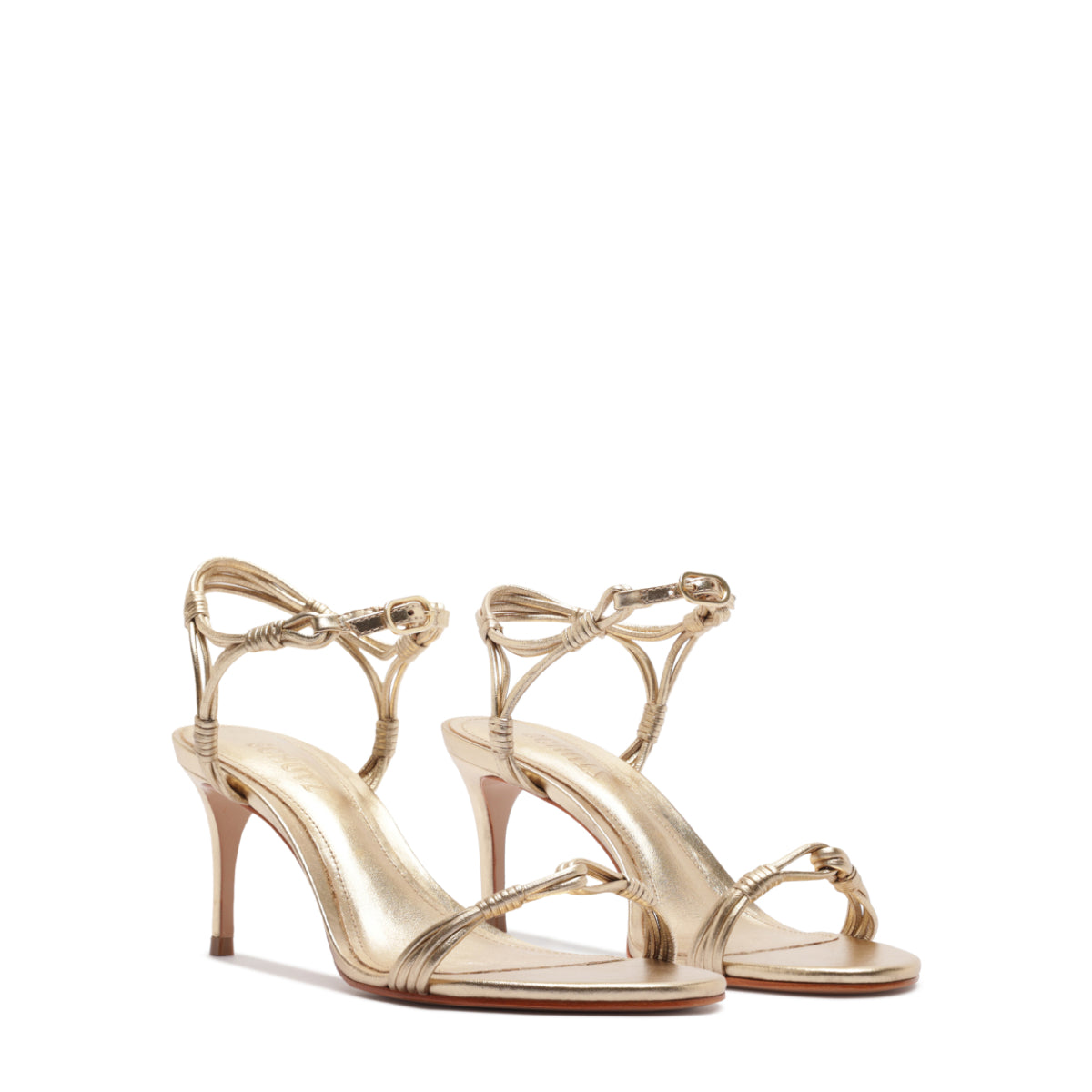 Nara Mid Metallic Sandal in Platinum