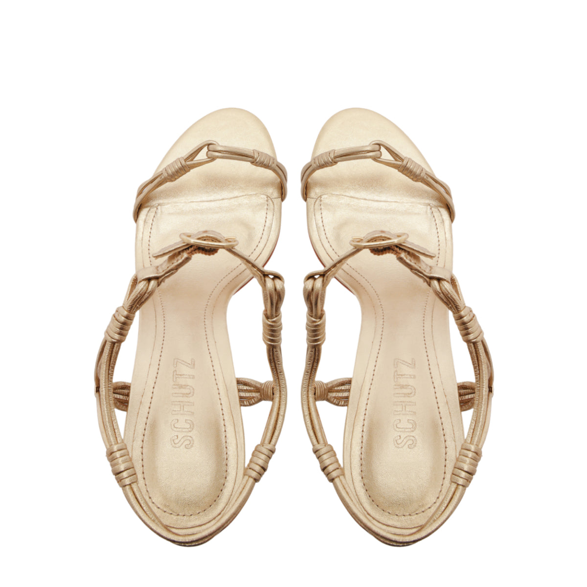 Nara Mid Metallic Sandal in Platinum