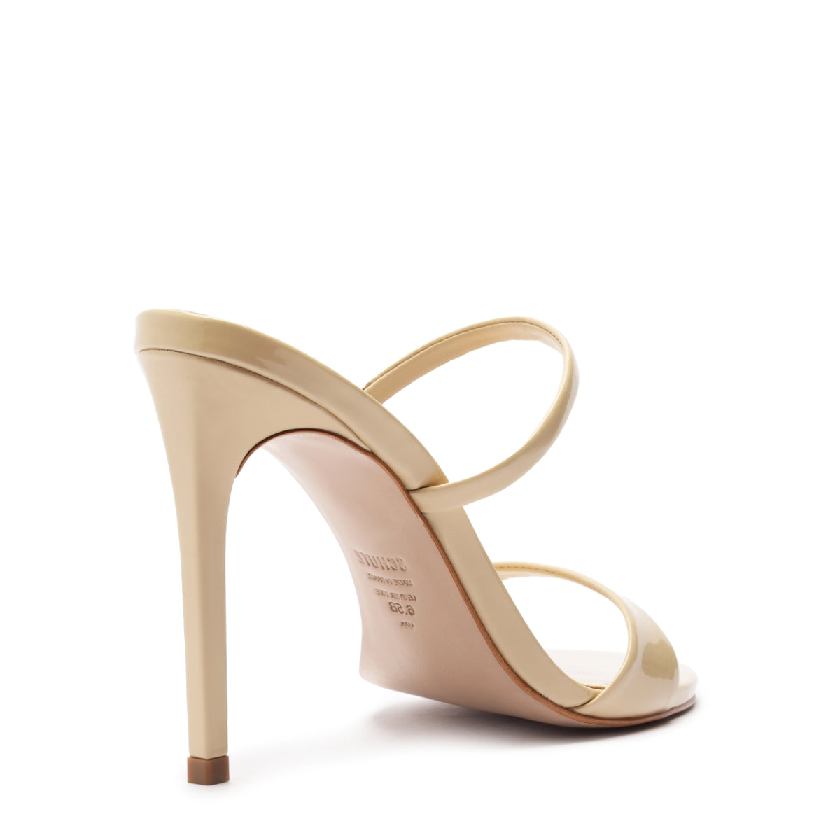 Jessica Mule Patent Sandal in Natural Nibs