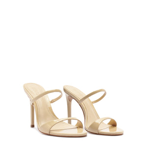 Jessica Mule Patent Sandal in Natural Nibs