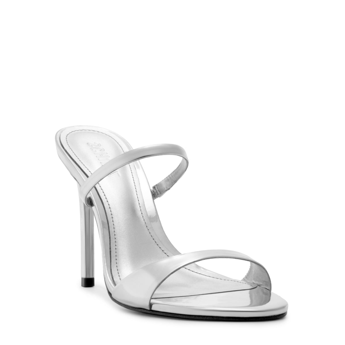 Jessica Mule Metallic Sandal in Prata