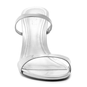Jessica Mule Metallic Sandal in Prata