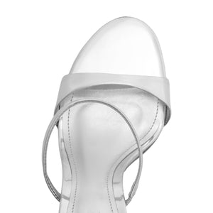 Jessica Mule Metallic Sandal in Prata