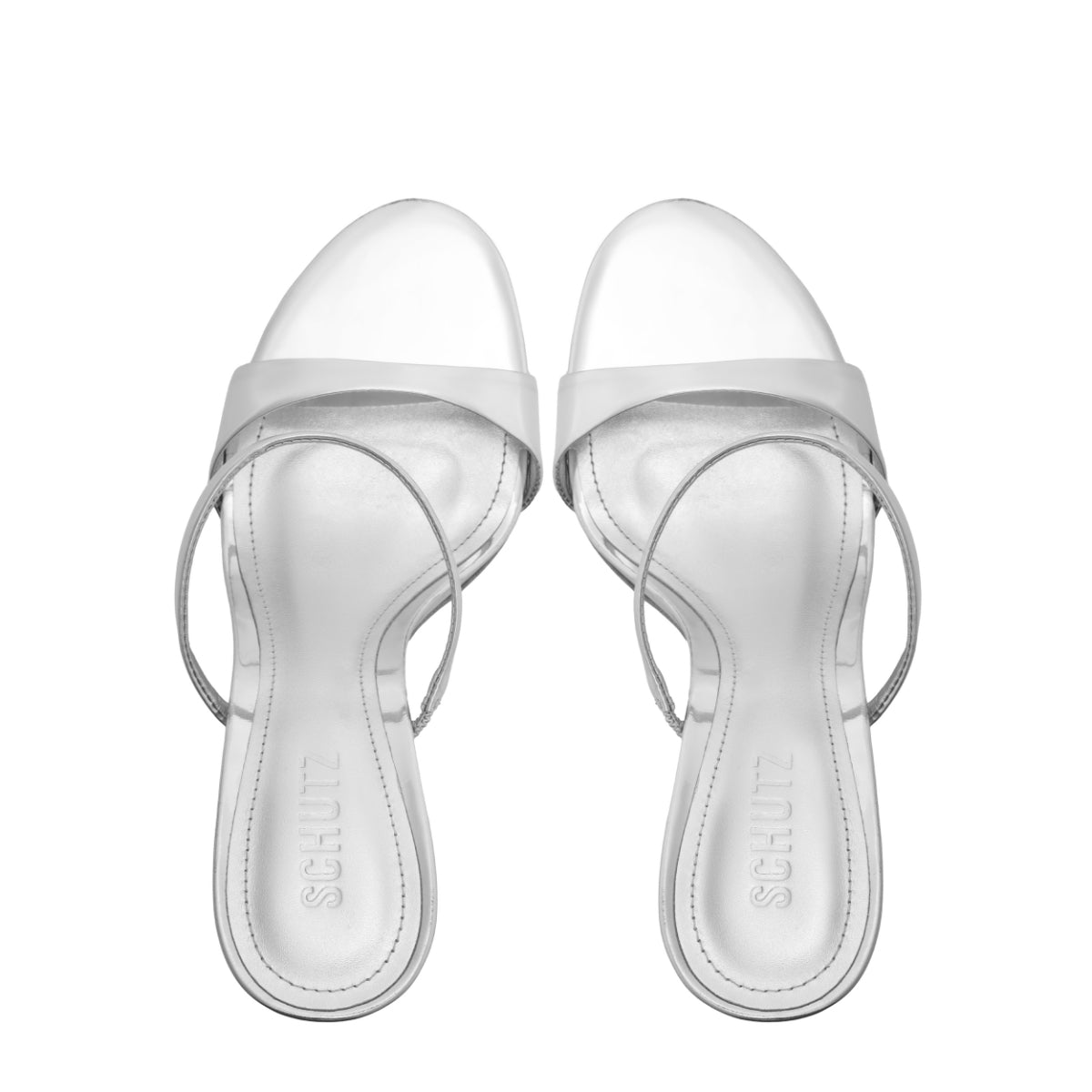 Jessica Mule Metallic Sandal in Prata