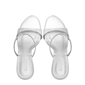 Jessica Mule Metallic Sandal in Prata