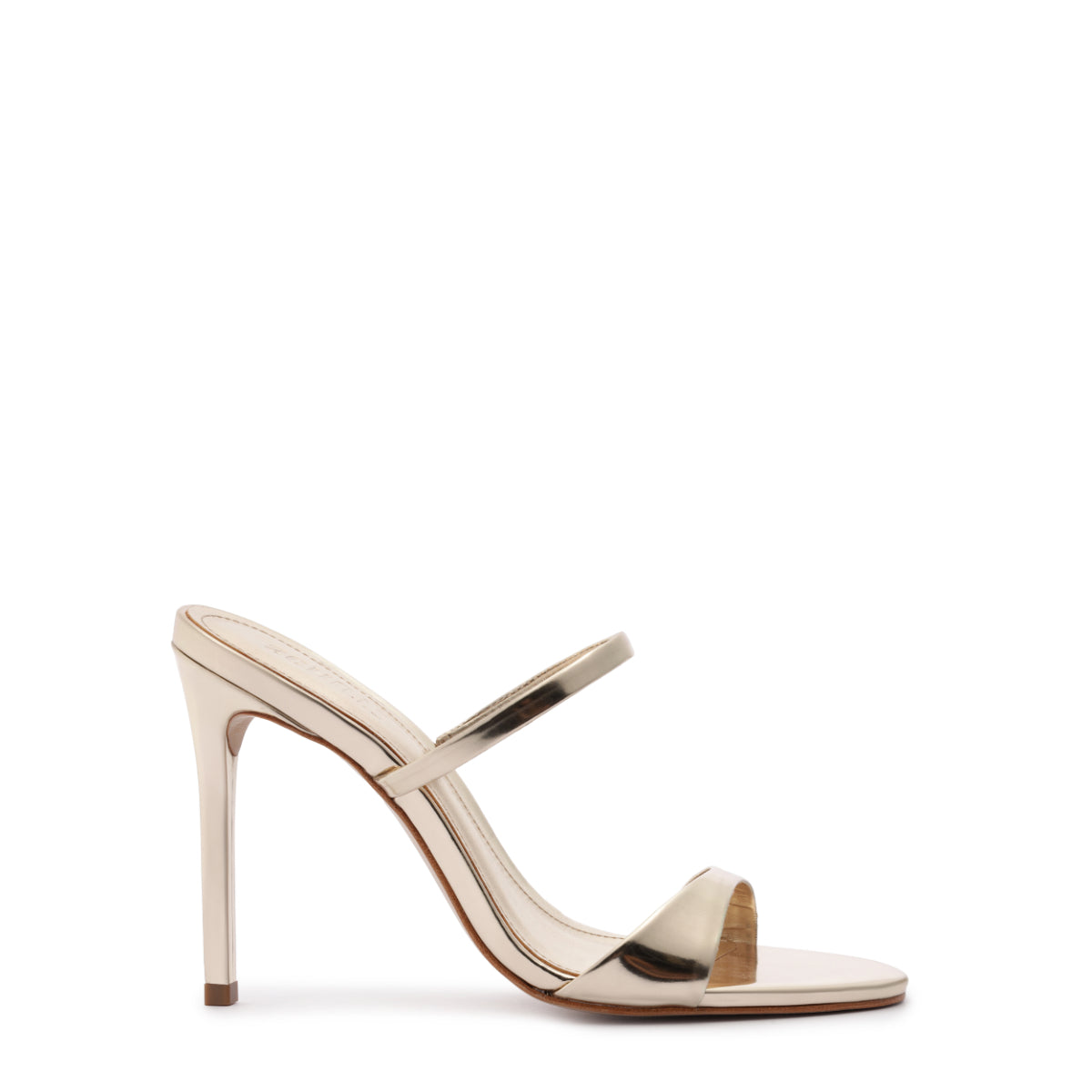 Jessica Mule Metallic Sandal in Platina