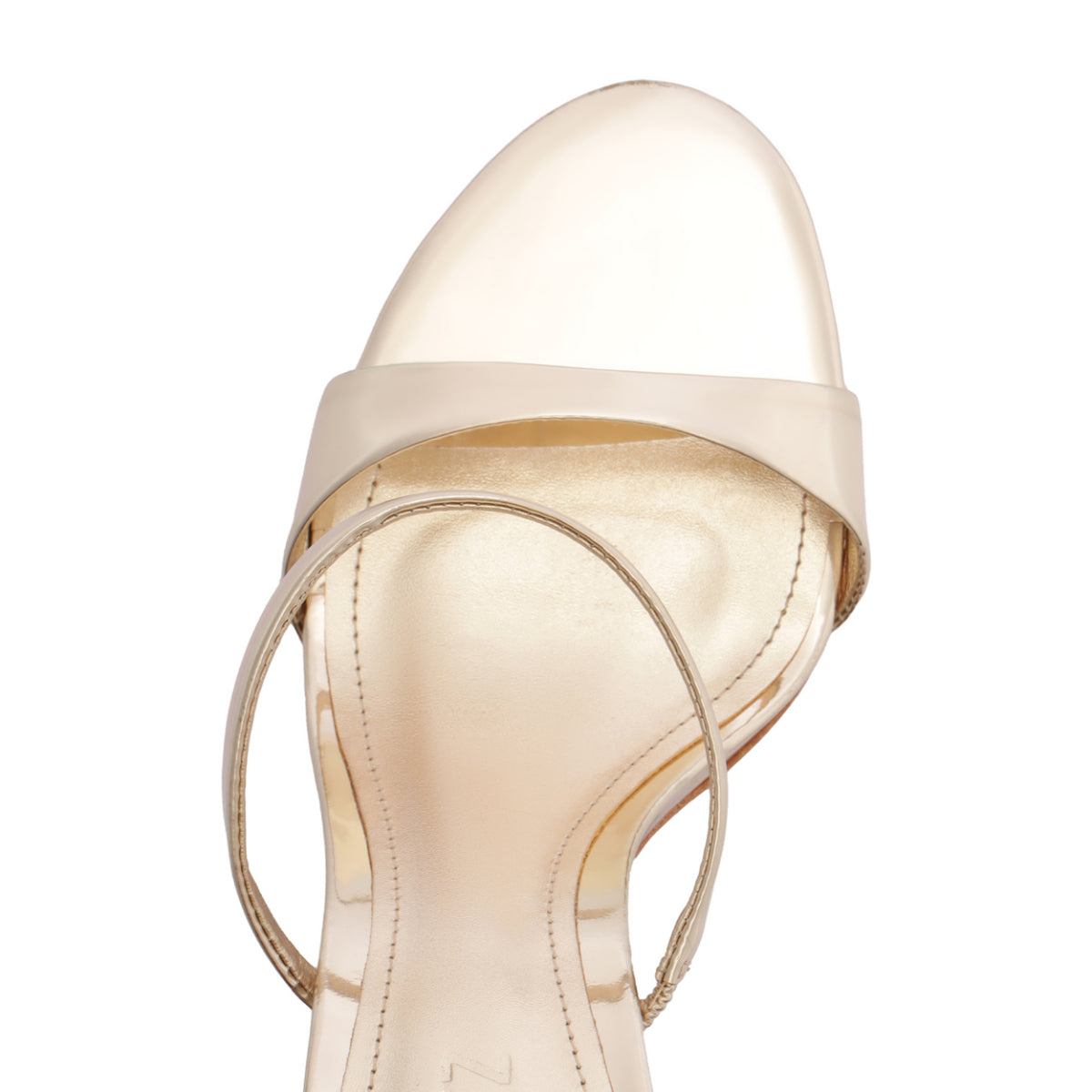 Jessica Mule Metallic Sandal in Platina