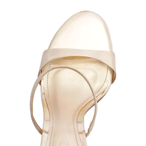 Jessica Mule Metallic Sandal in Platina
