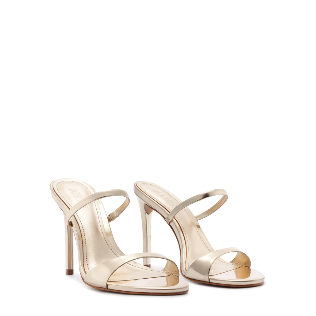 Jessica Mule Metallic Sandal in Platina