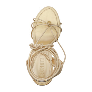 Demetria Metallic Sandal in Platinum