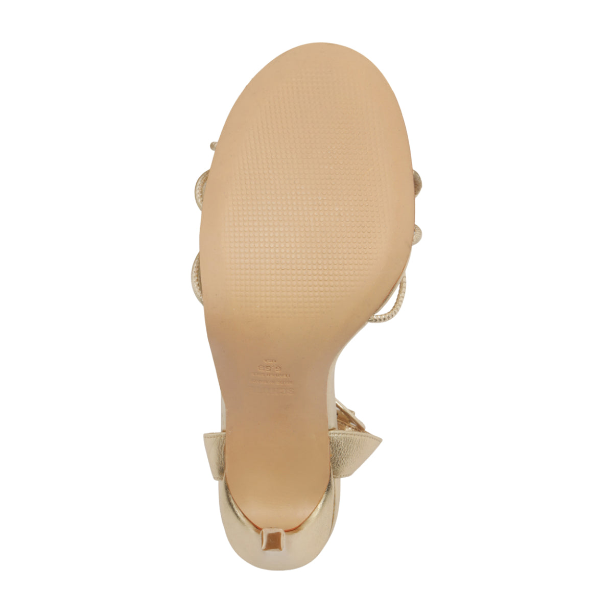 Demetria Metallic Sandal in Platinum