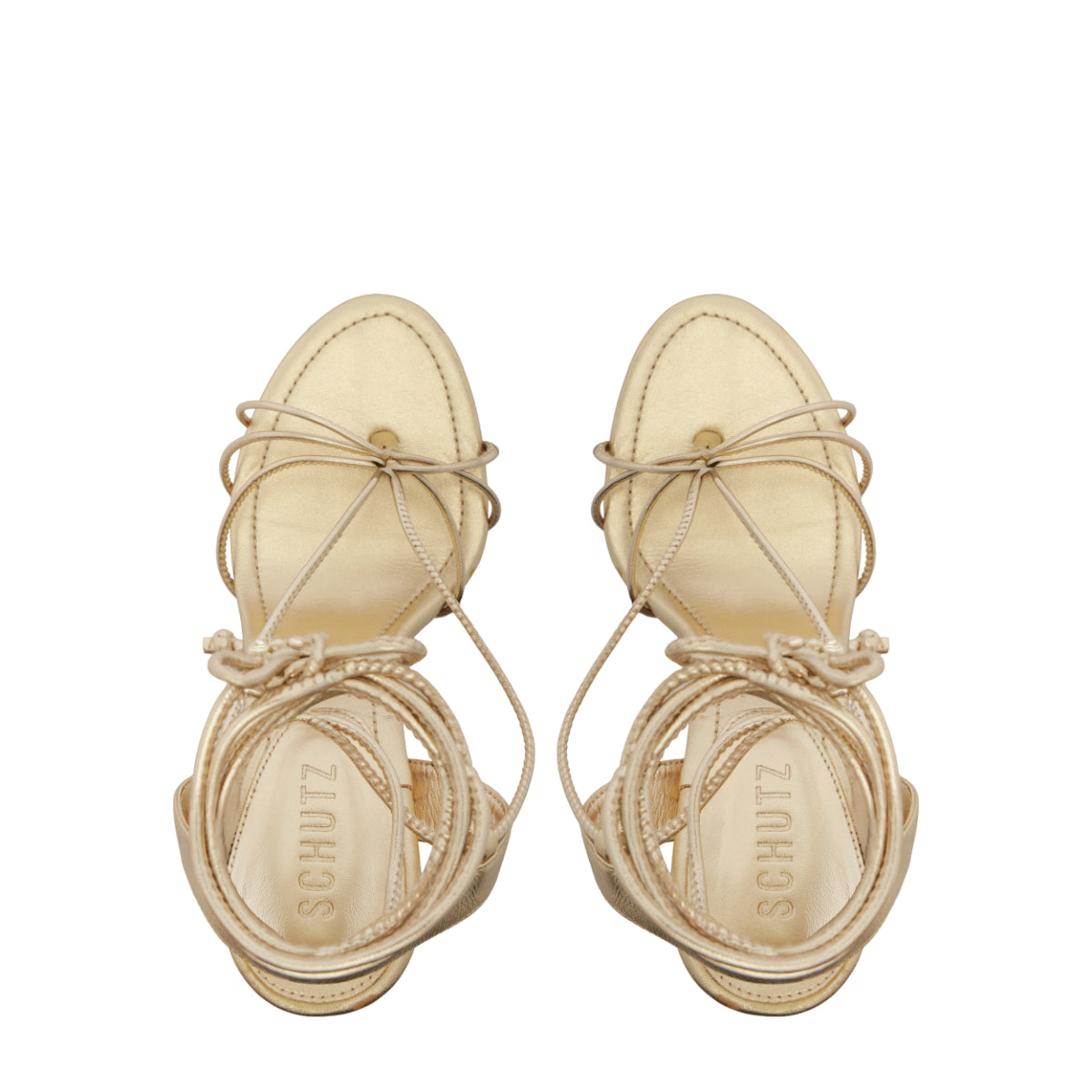 Demetria Metallic Sandal in Platinum