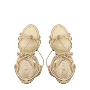 Demetria Metallic Sandal in Platinum