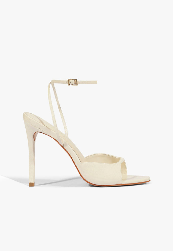 Arlette Patent Leather Sandal in Sugar White