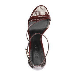 Tessa Patent Sandal in Port Burgundy