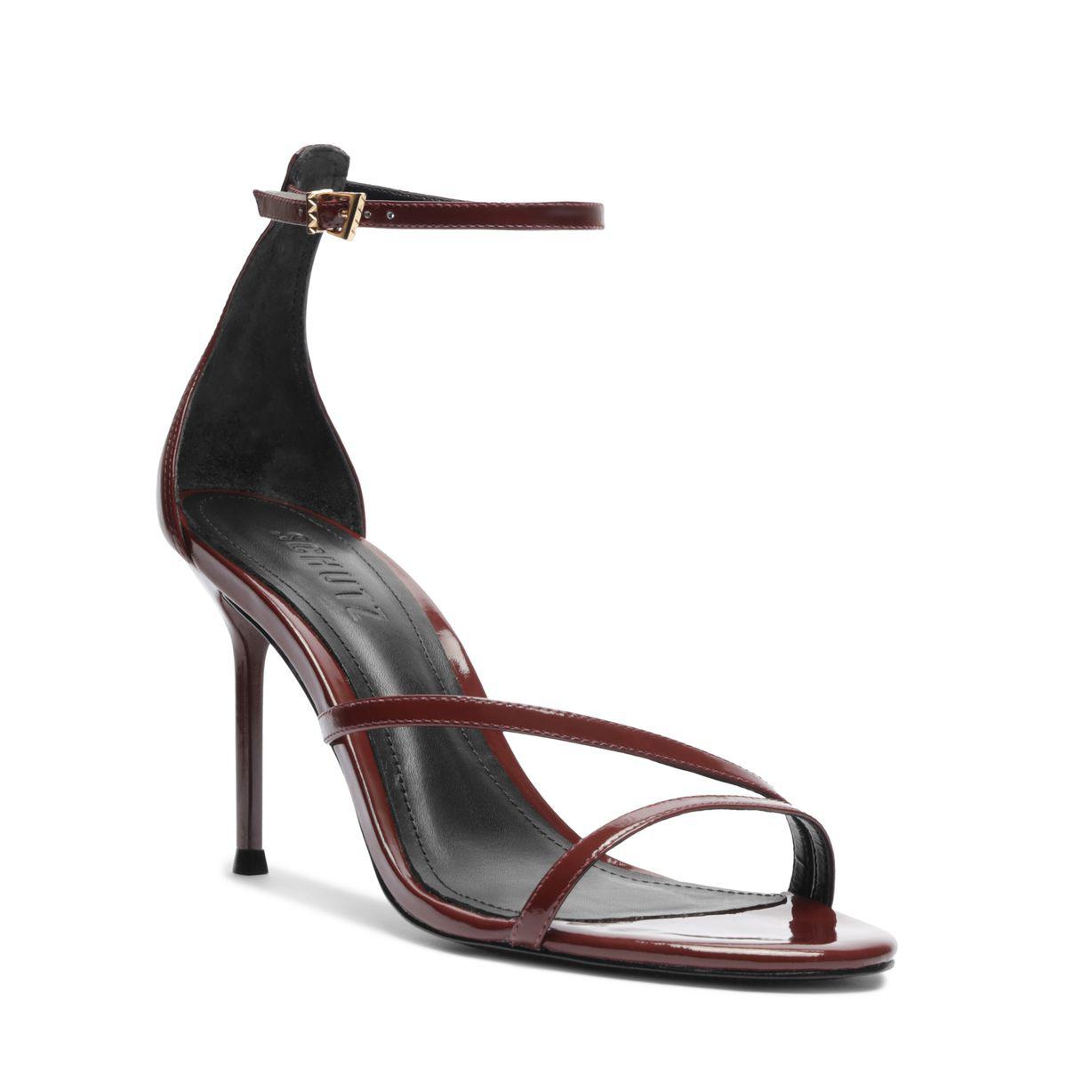 Tessa Patent Sandal in Port Burgundy