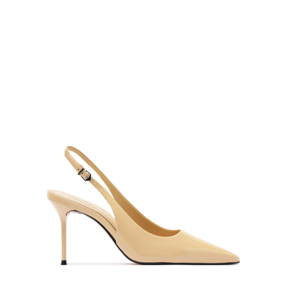 Paola Patent Pump in Buff Beige