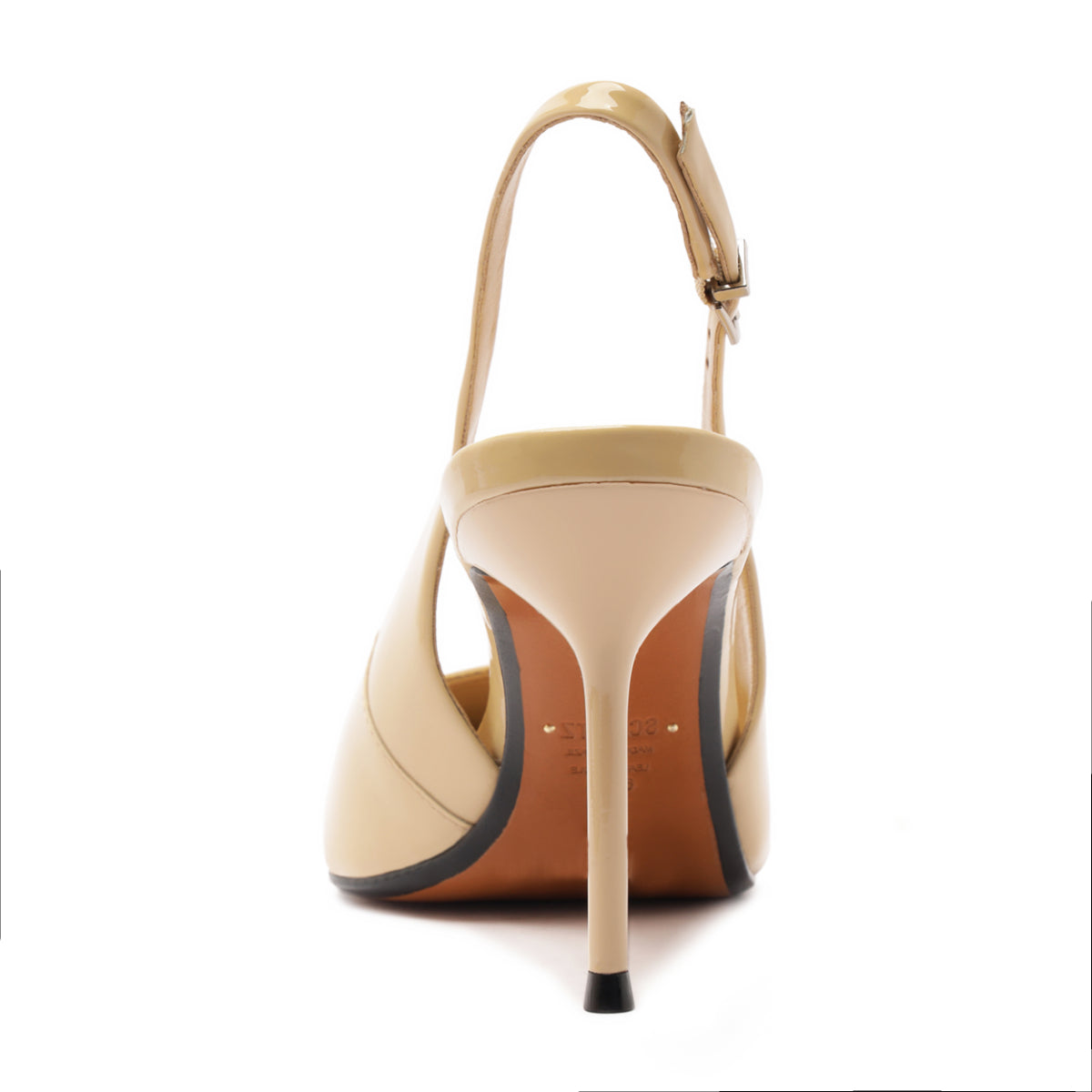 Paola Patent Pump in Buff Beige