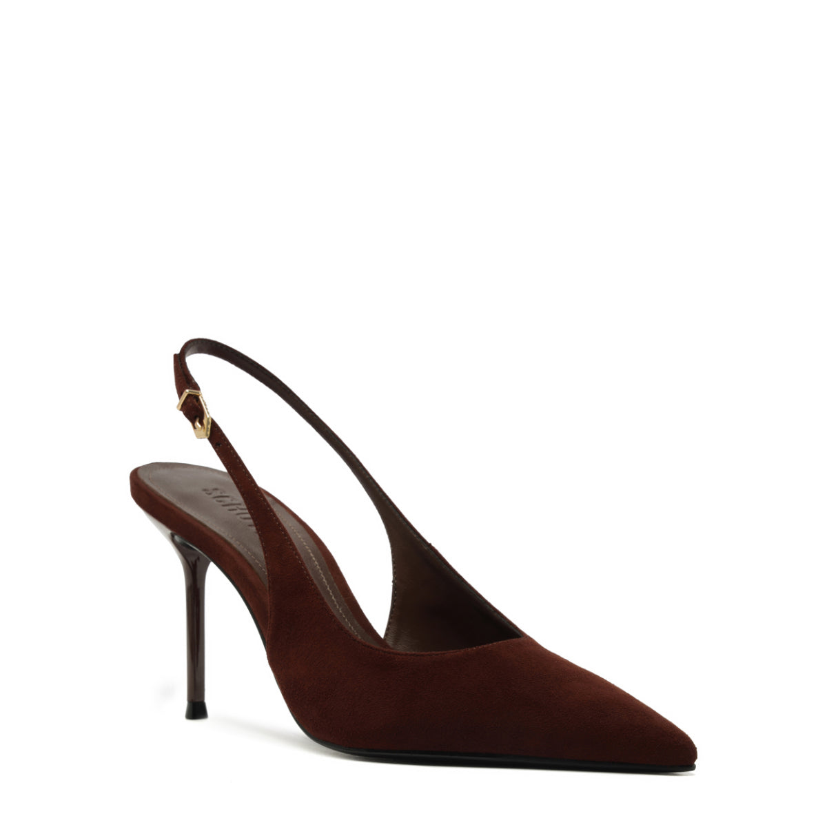 Alicia Sling Suede Pump in Root Brown