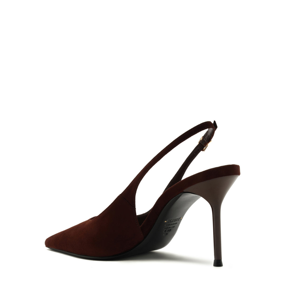 Alicia Sling Suede Pump in Root Brown