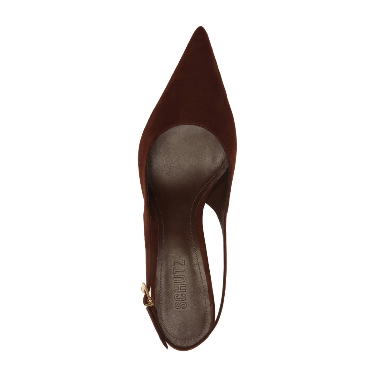Alicia Sling Suede Pump in Root Brown