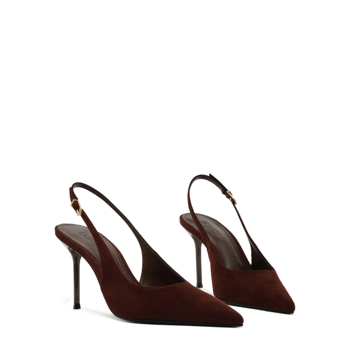 Alicia Sling Suede Pump in Root Brown