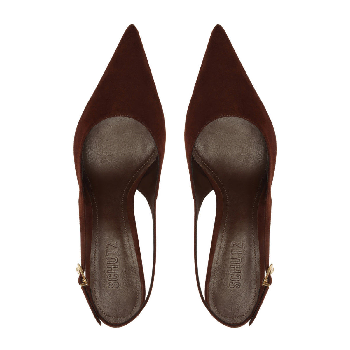 Alicia Sling Suede Pump in Root Brown