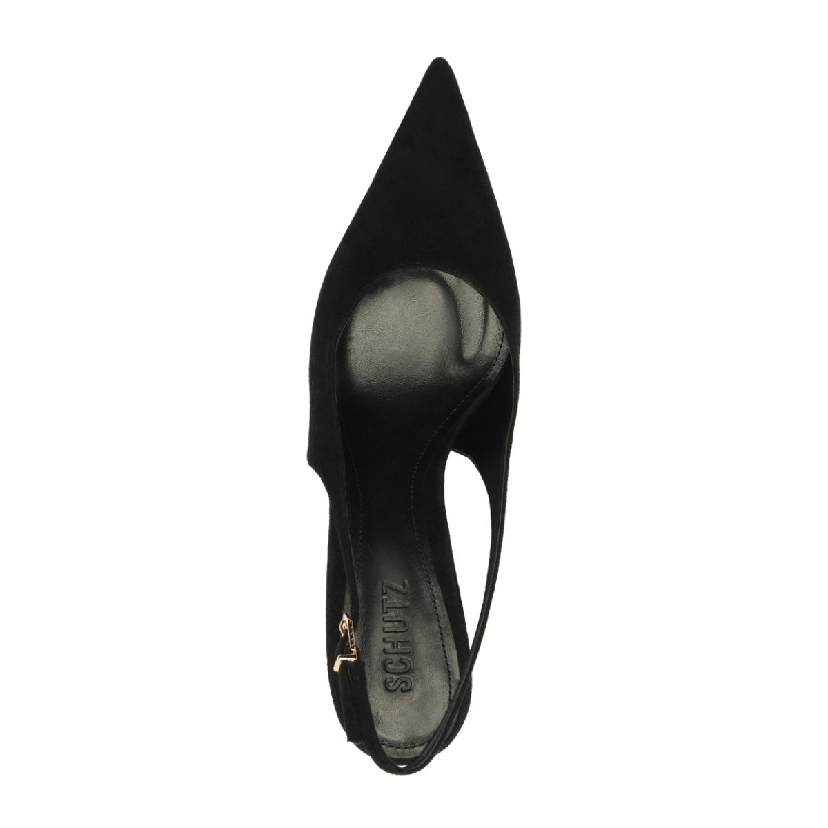 Alicia Sling Suede Pump in Black