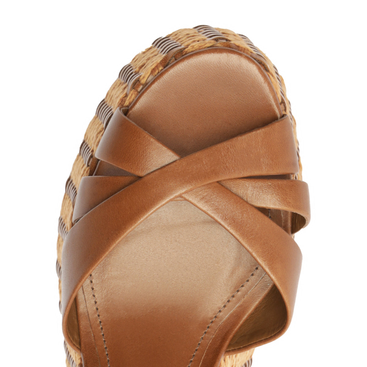 Keefa Platform Atanado Leather Sandal in Brown