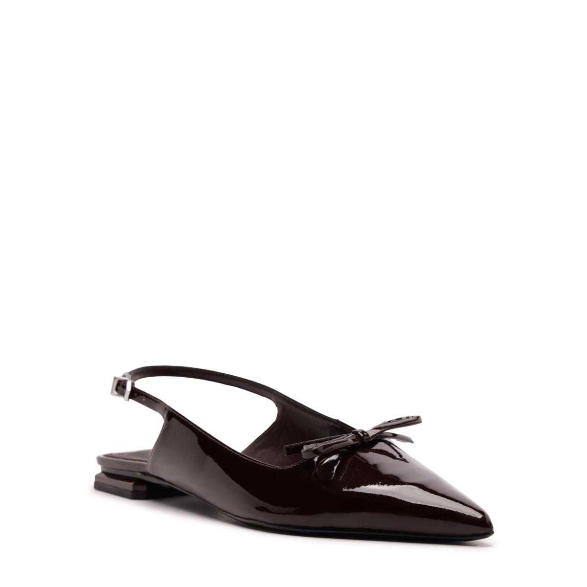 Violetta Sculpt Patent Flat in Maplewood