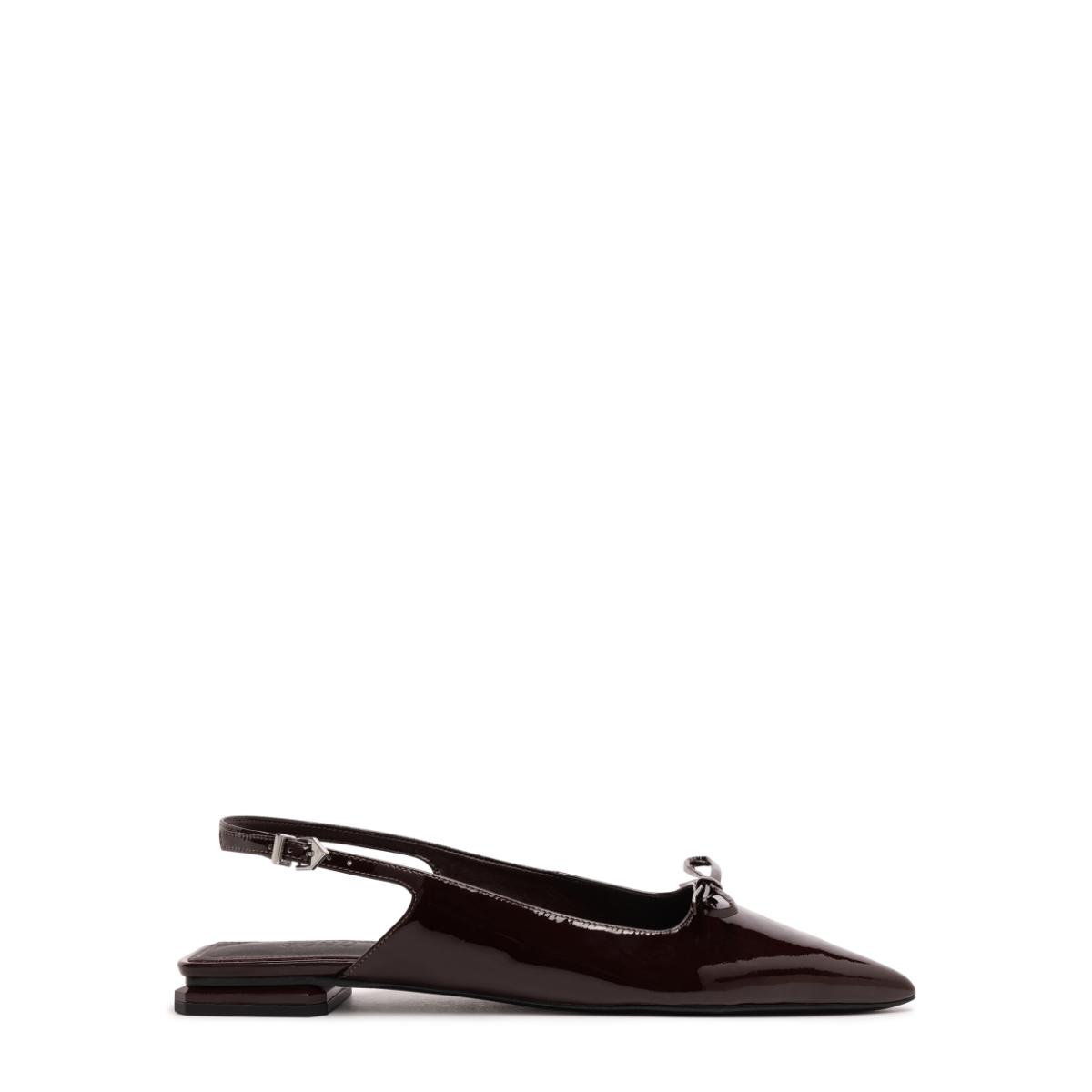 Violetta Sculpt Patent Flat in Maplewood