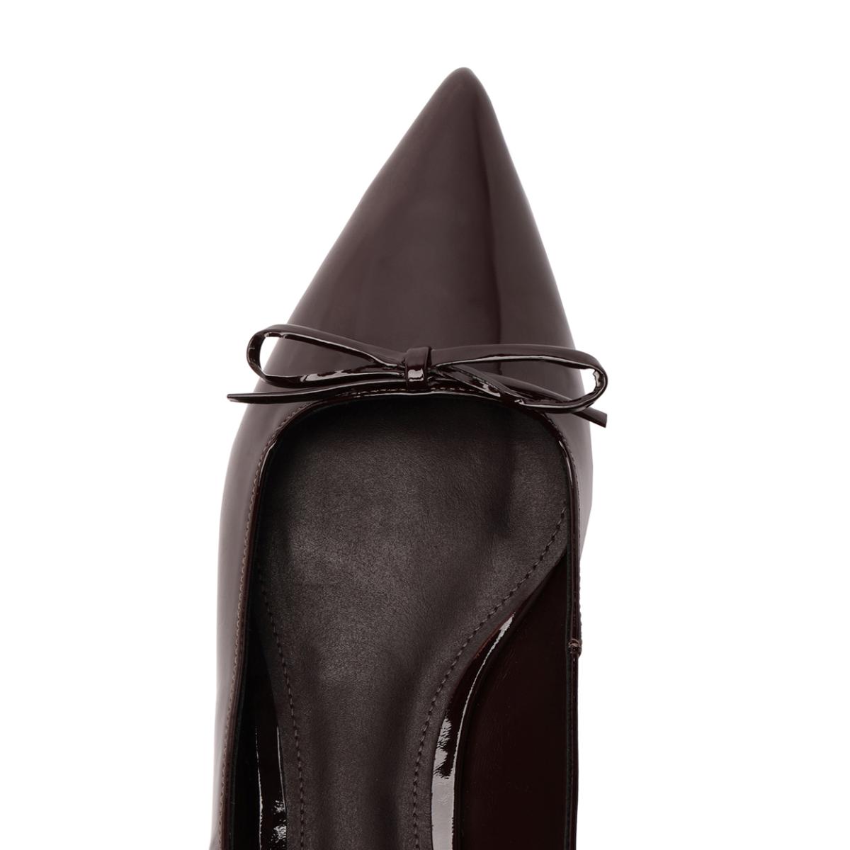 Violetta Sculpt Patent Flat in Maplewood