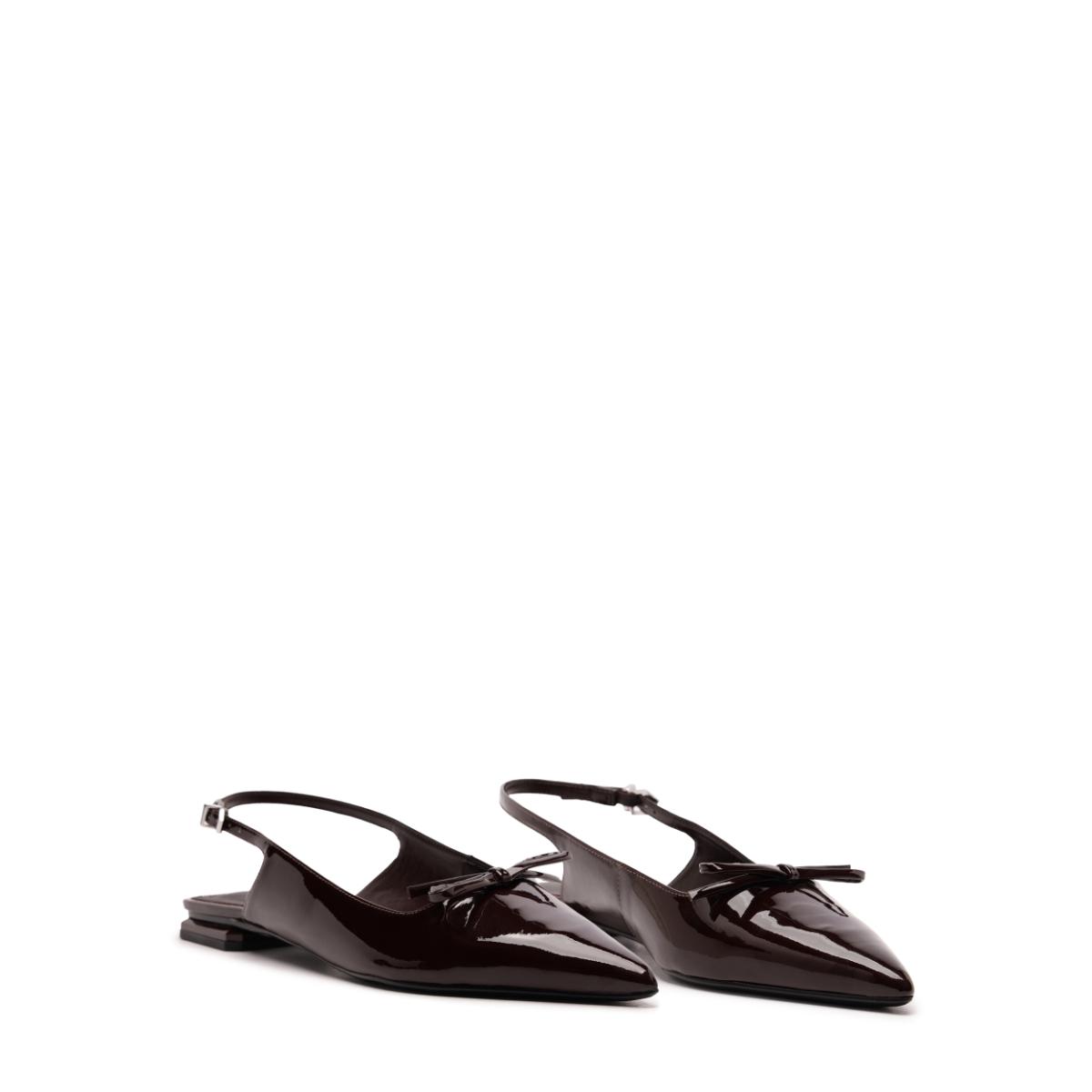 Violetta Sculpt Patent Flat in Maplewood