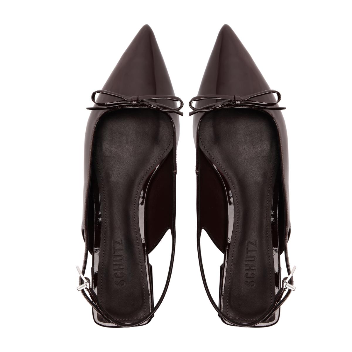 Violetta Sculpt Patent Flat in Maplewood