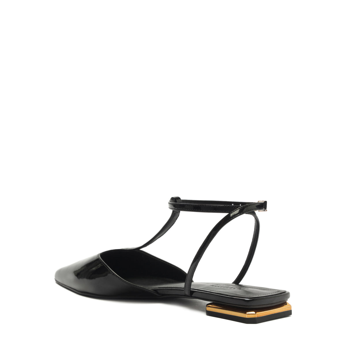 Allure T Patent Flat in Black