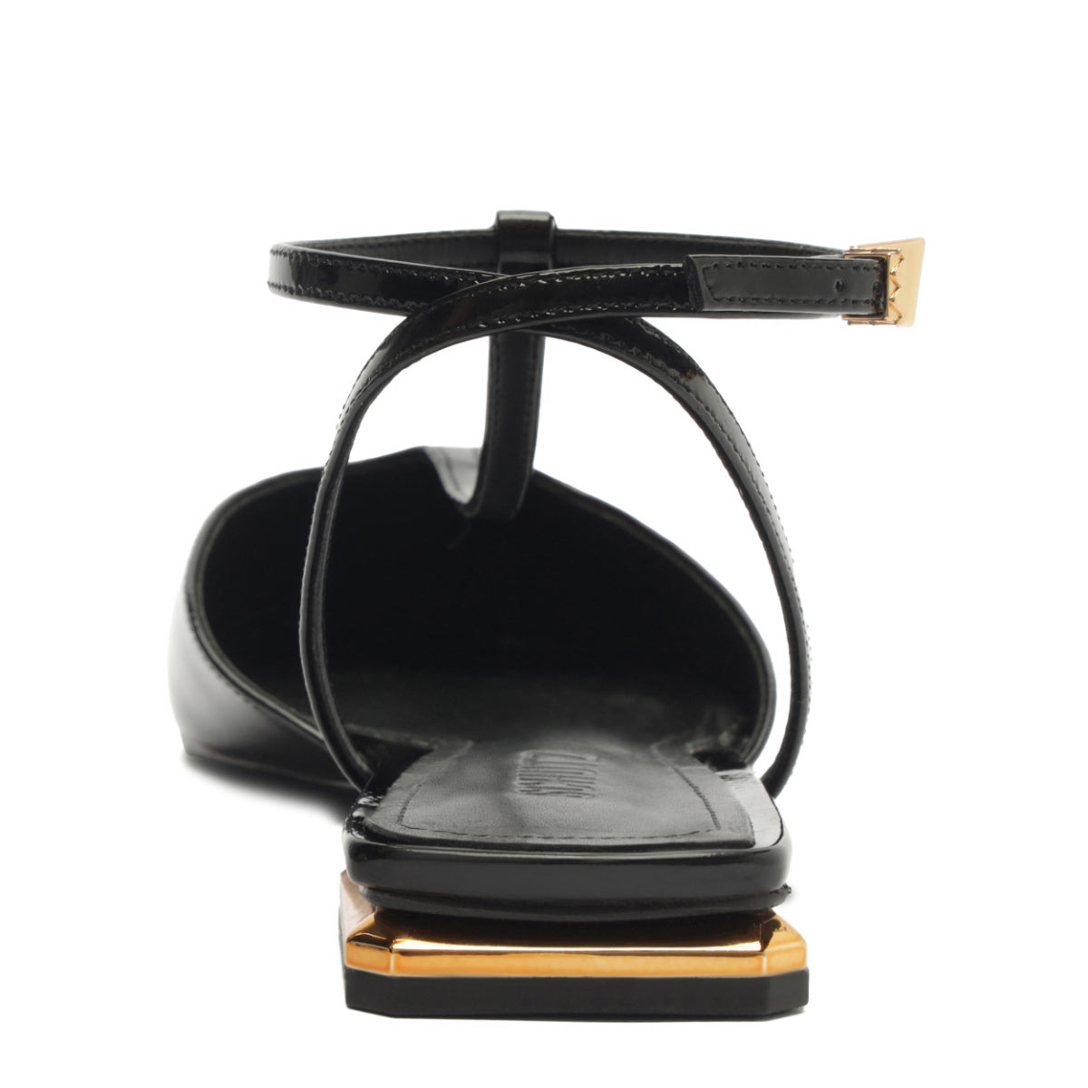 Allure T Patent Flat in Black