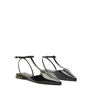 Allure T Patent Flat in Black