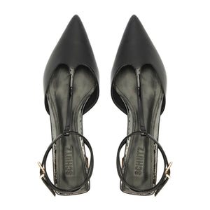 Allure T Patent Flat in Black