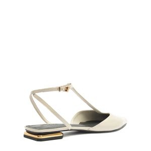 Allure T Patent Flat in Sugar White