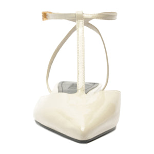 Allure T Patent Flat in Sugar White