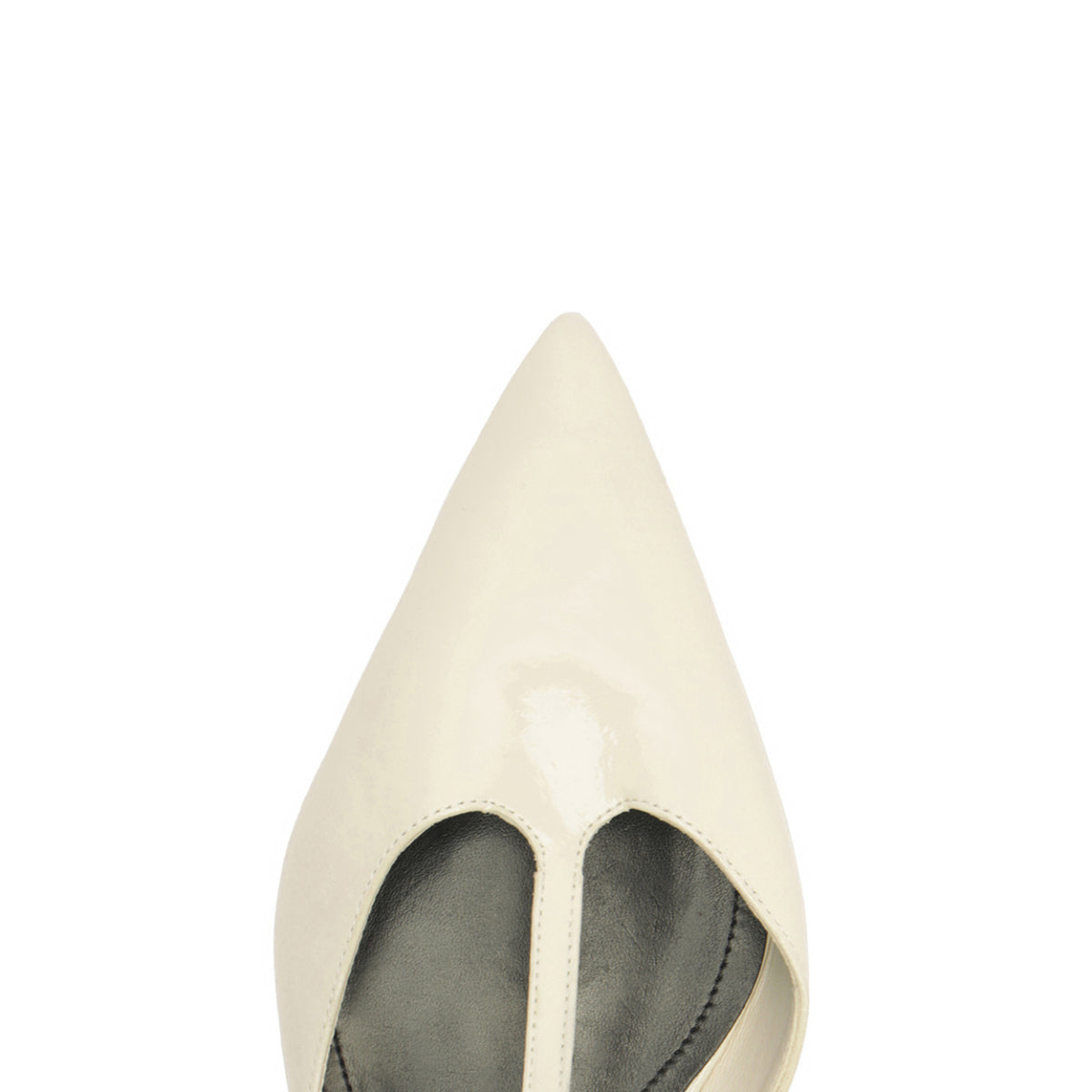 Allure T Patent Flat in Sugar White