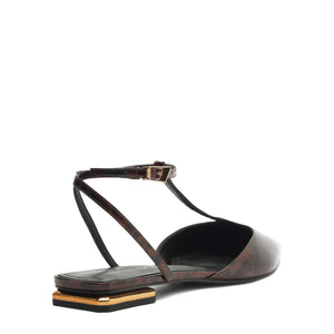 Allure T Patent Flat in Natural