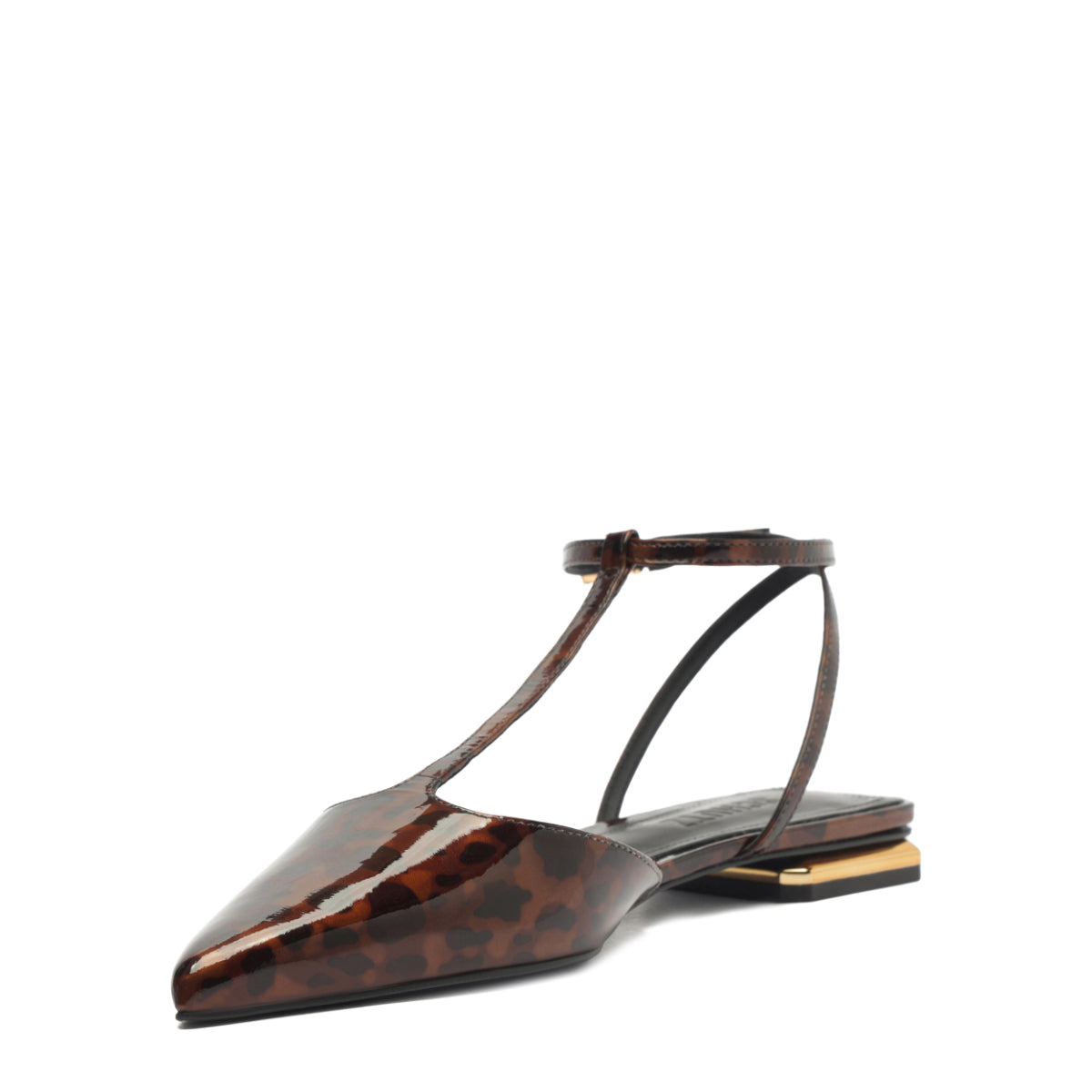 Allure T Patent Flat in Natural