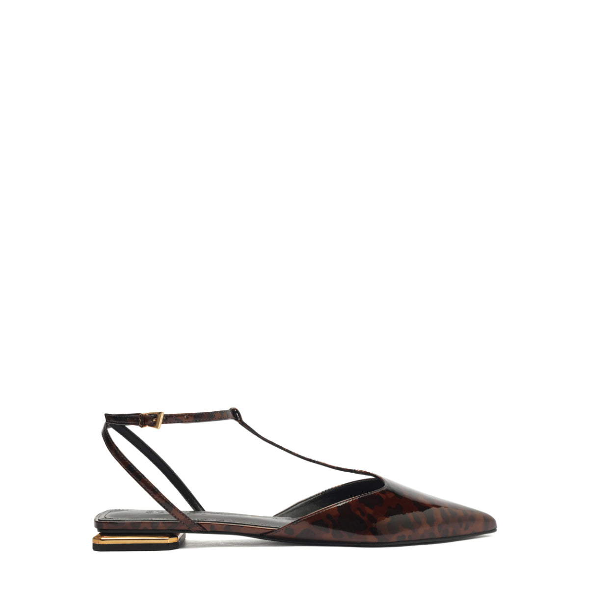Allure T Patent Flat in Natural