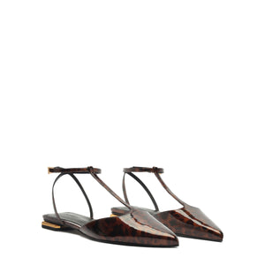 Allure T Patent Flat in Natural