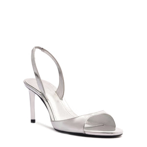 Scarlett Sling Mid Metallic Sandal in Prata