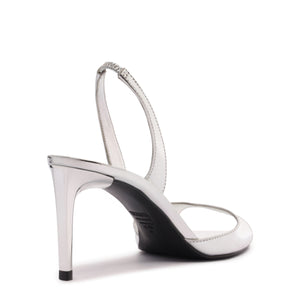 Scarlett Sling Mid Metallic Sandal in Prata